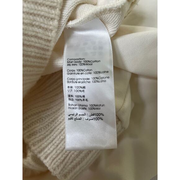 3.1 Phillip Lim French Terry Crop Sweater in Ivory - Size M - Picture 5 of 9